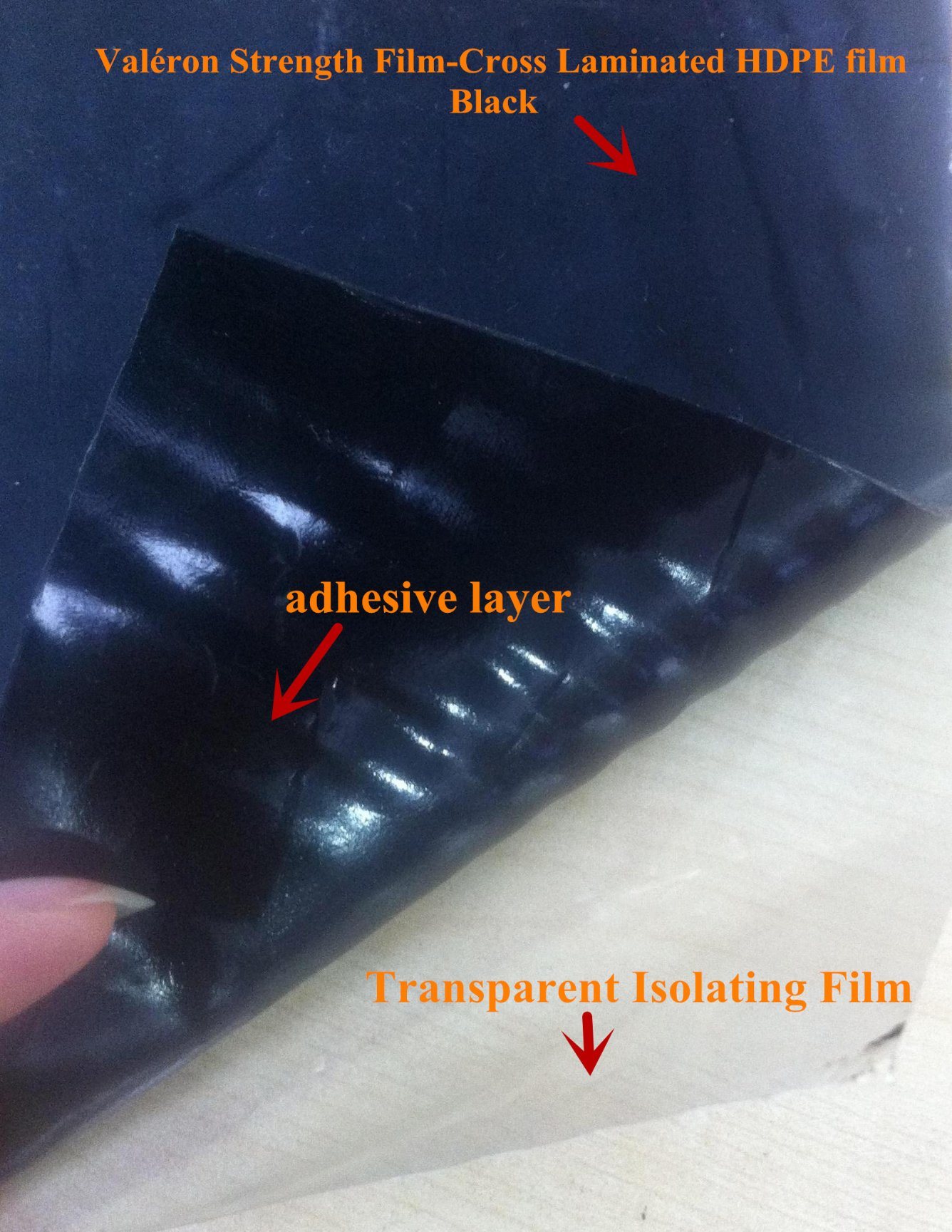 Cross Laminated HDPE Self-Adhesive Asphalt Waterproof Membrane
