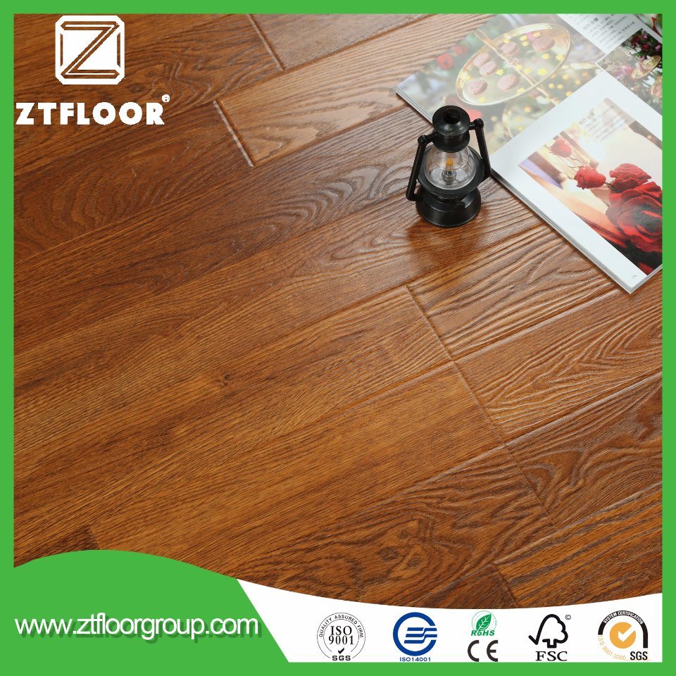 New Style Waterproof Wood Embossment Laminated Flooring Tile Registered-Embossed AC3
