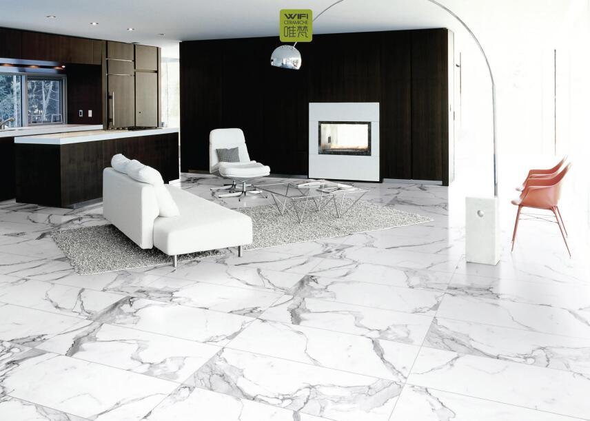 Rustic Wall Polished Porcelain Marble Ceramics Floor Tile for Home Decoration 1200*470mm (CAR1200P)