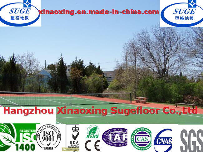 Recycled Plastic Water-Proof No Glare Tennis Court Sports Flooring System
