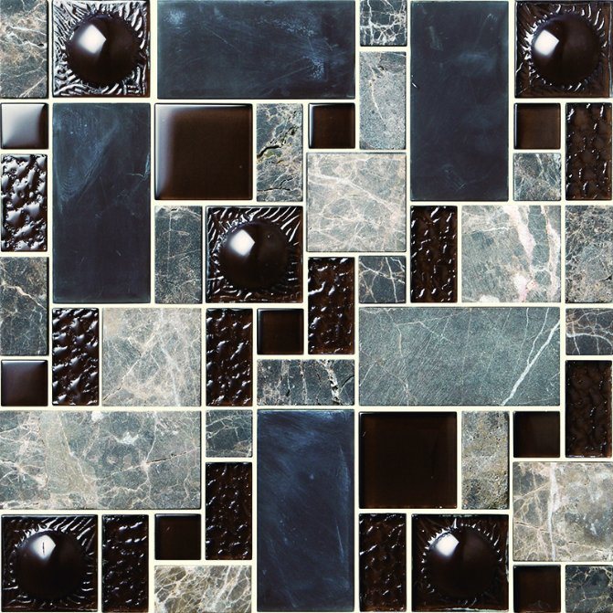 Bathroom Wall and Floor Brick Mosaic Wall Tile Glass