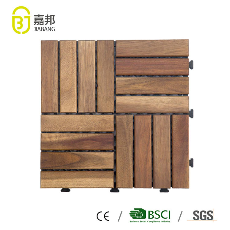 Outdoor Garden Waterproof Interlocking Decorative Acacia Wooden Floor Timber Decking Tiles in Cheap Price