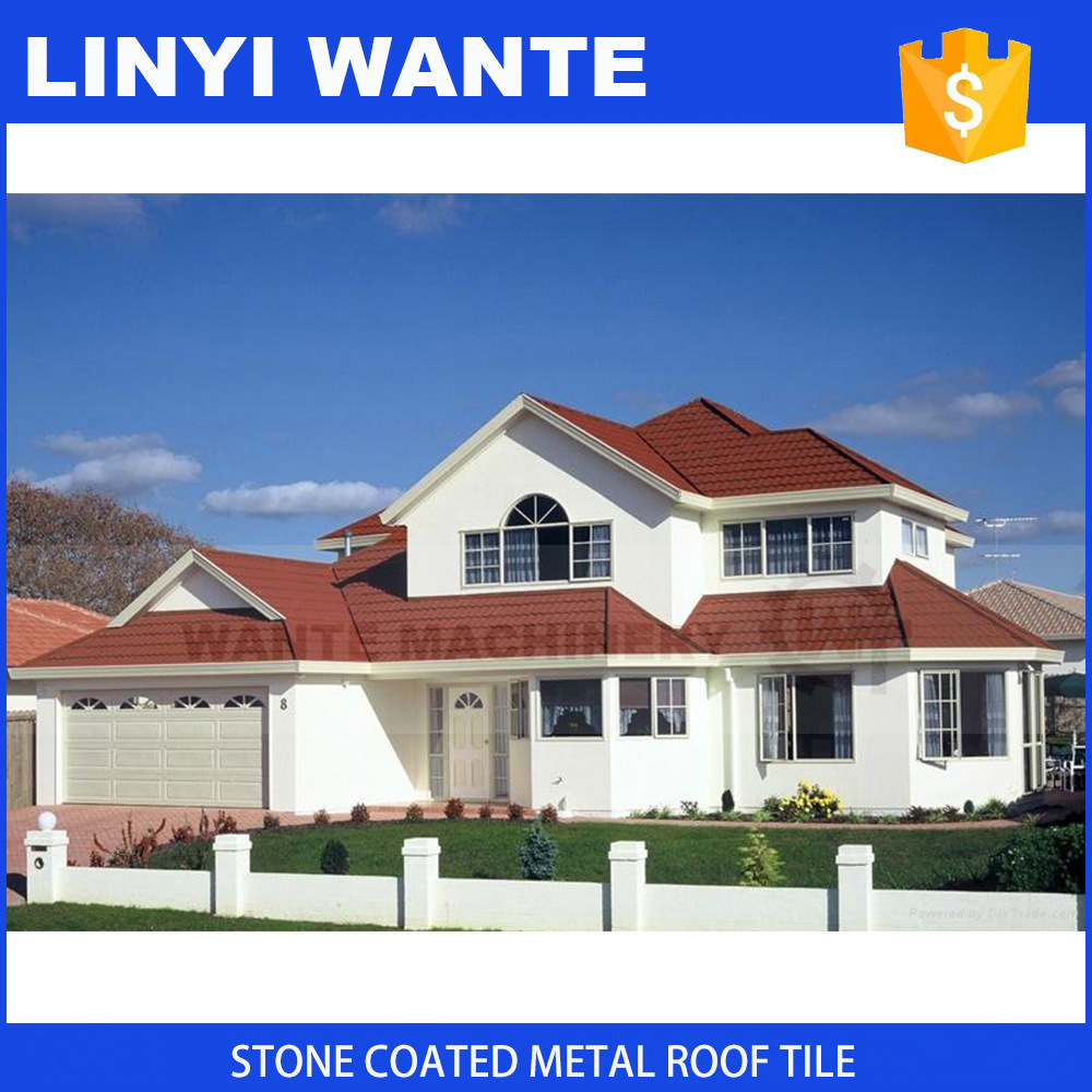 Low Price Building Material Stone Coated Metal Roof Tile
