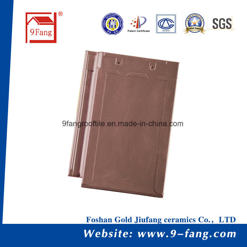 Classic Roofing Flat Type Clay Roof Tile Made in China 265*390mm Top Sale