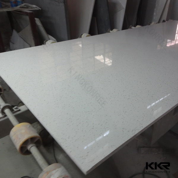 Kkr Pure White Sparkle Mirror Silestone Quartz Stone
