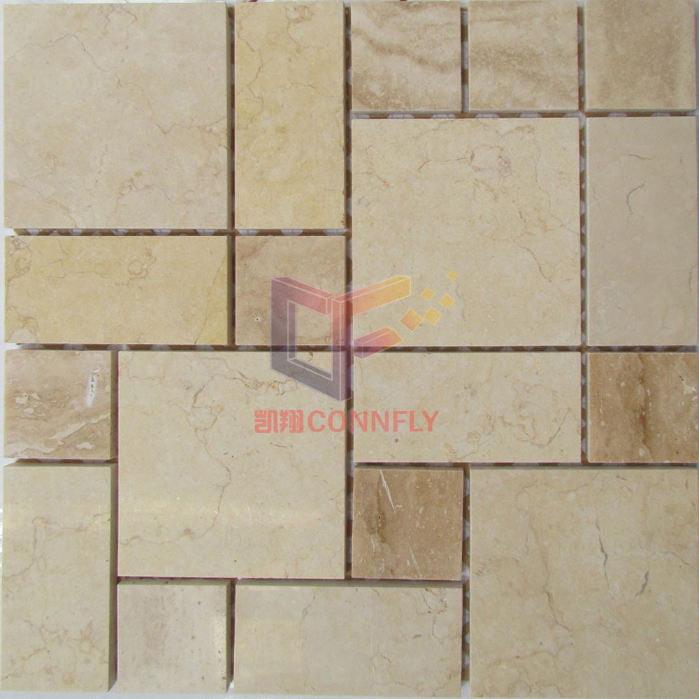 Beige Color Natural Marble Mosaic Tile (CFS955)