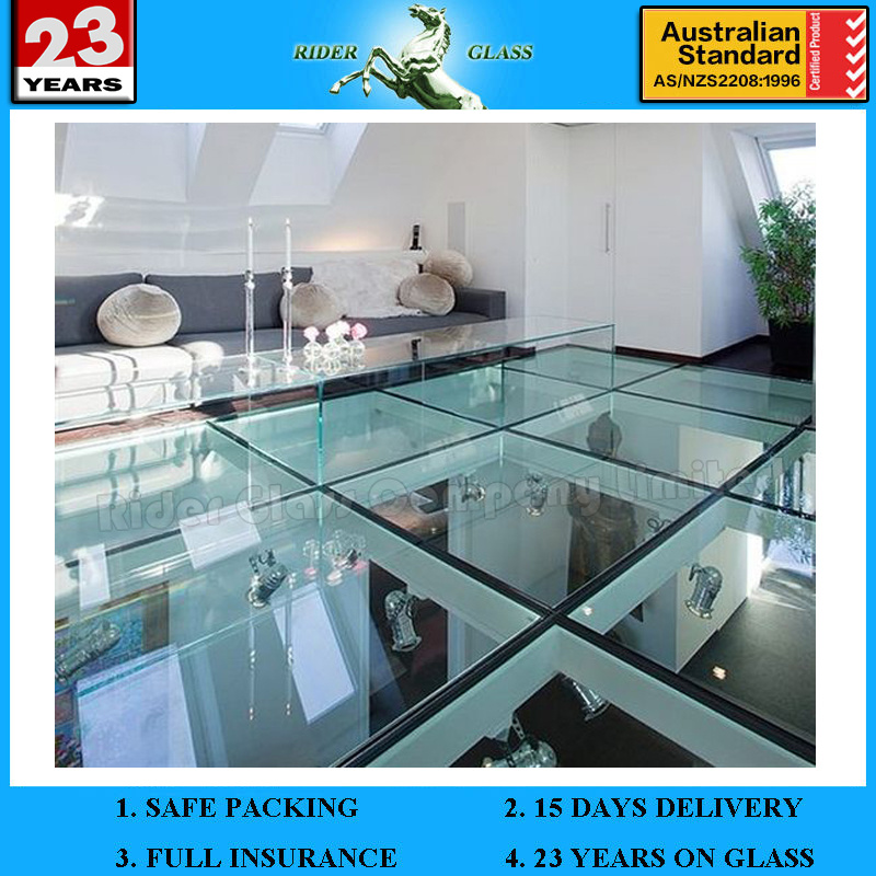 3-19mm Clear High Quality Colored Tempered Laminated Price of Glass Floor