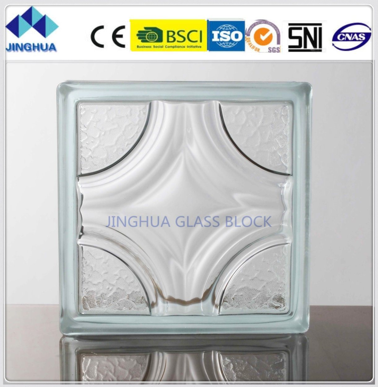 Jinghua High Quality Krystantic Clear Glass Block/Brick