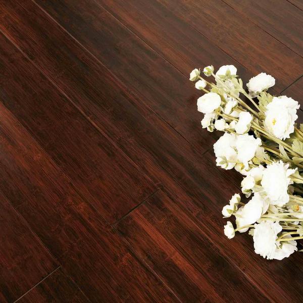 Solid Bamboo Flooring Cherry Color Handscraped