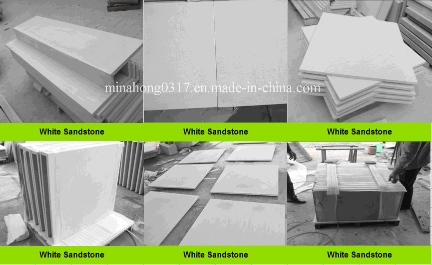 White Honed Sandstone Tiles/Split Paving/Fireplace/Fountain/Steps