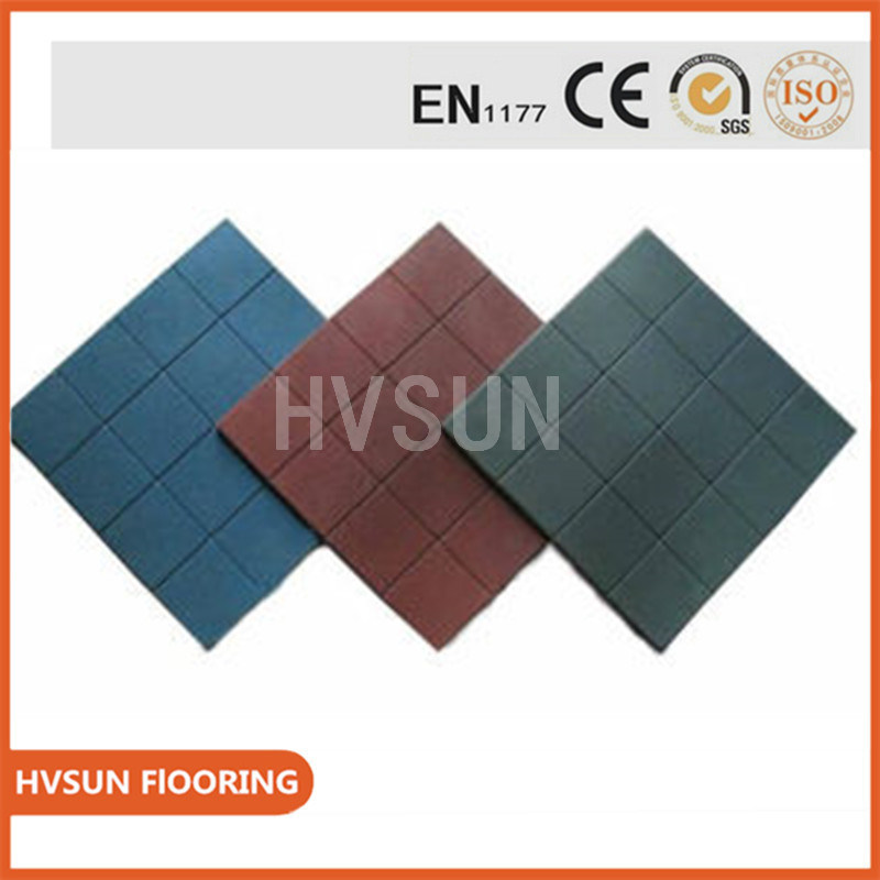 Noise Insulating Interlocking Granulated Rubber Tile with Colorful EPDM