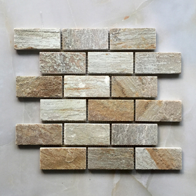 China Natural Slate Mosaic Tiles (SMC-SMP098)