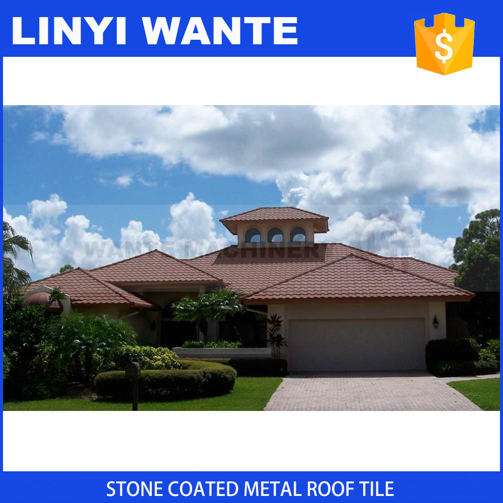 Metal Building Material Stone Coated Metal Roof Tile