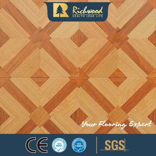 Commercial 8.3mm Embossed Oak Maple Parquet Water Resistant Laminate Flooring