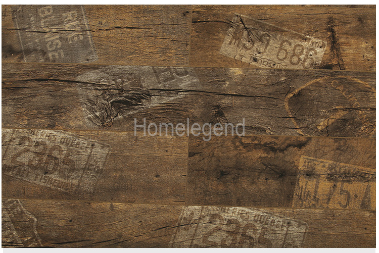 Print Letter HDF Waterproof Wood Laminated Flooring