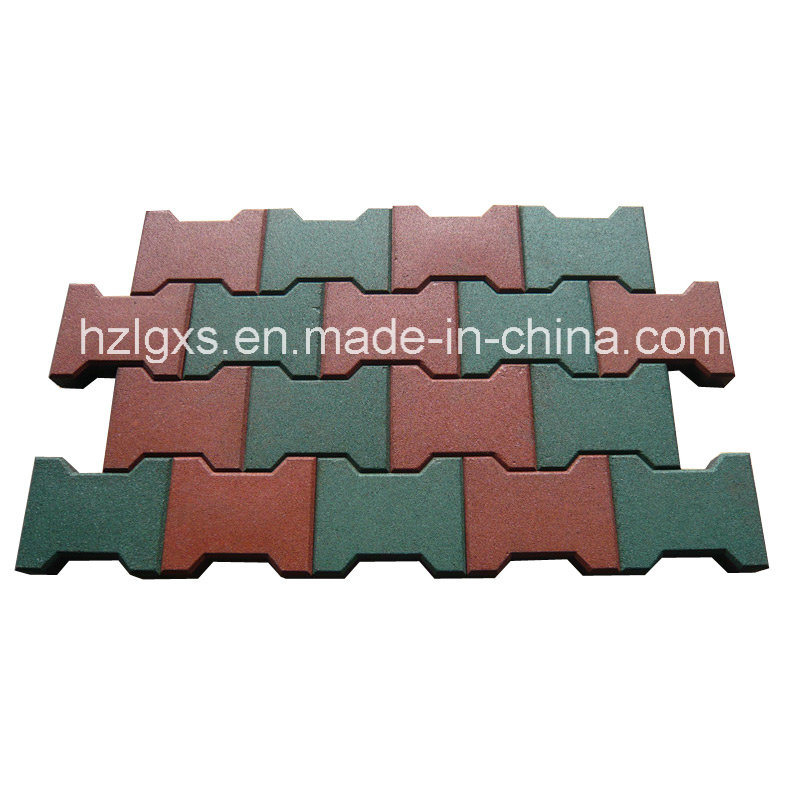 Dog-Bone Colorful EPDM Granules Rubber Flooring Tiles
