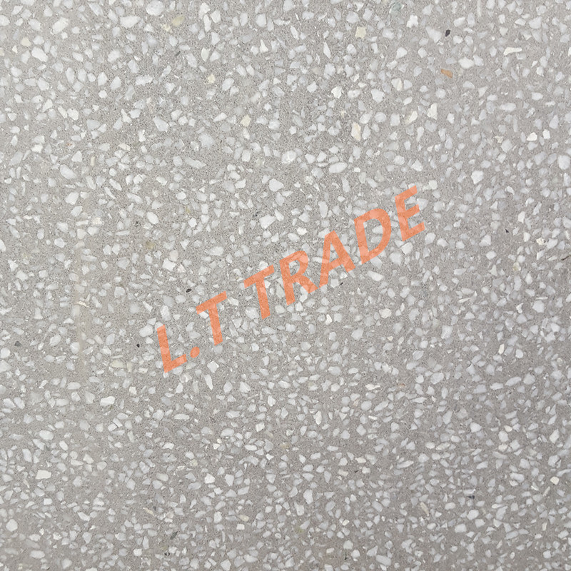 Light-Grey Polished Terrazzo Floor Tiles