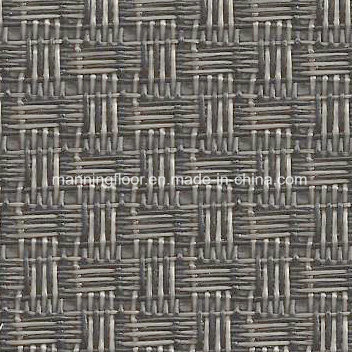 Black Waterguard Antislip Luxury Woven Pattern PVC Flooring 3.5mm for Hotel Office Wl01