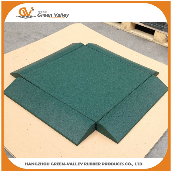 Safety Playground Rubber Tiles Rubber Mats Floor with Edging