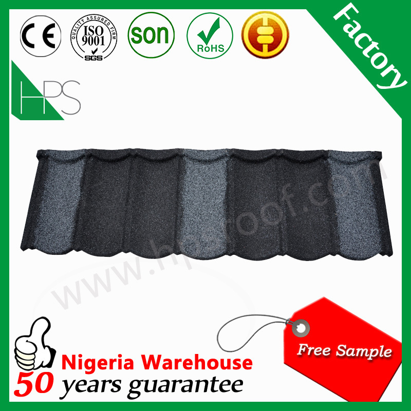 Guangzhou Roof Manufacture Stone Coated Metal Roof Tile Bond Type