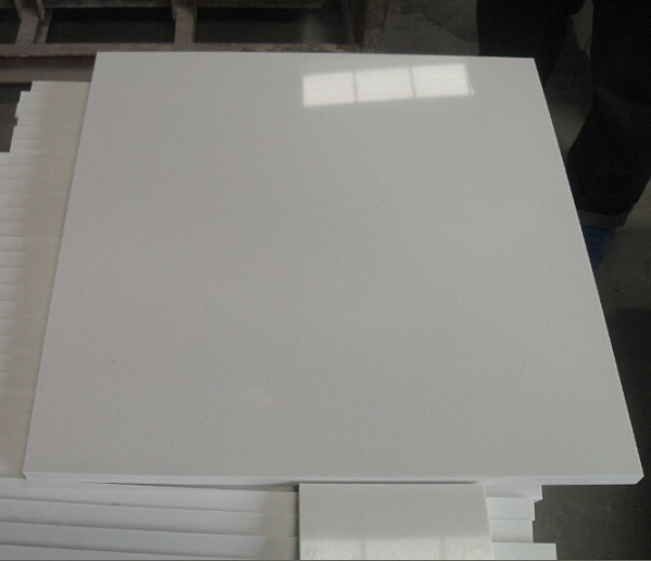 Pure White Color Artificial Marble Tile