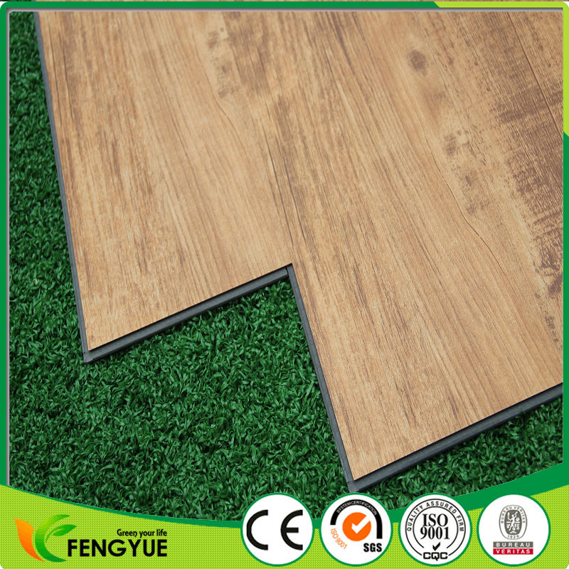 Grey Wood PVC Floor Tiles 5.0 mm Thickness with Fiberglass