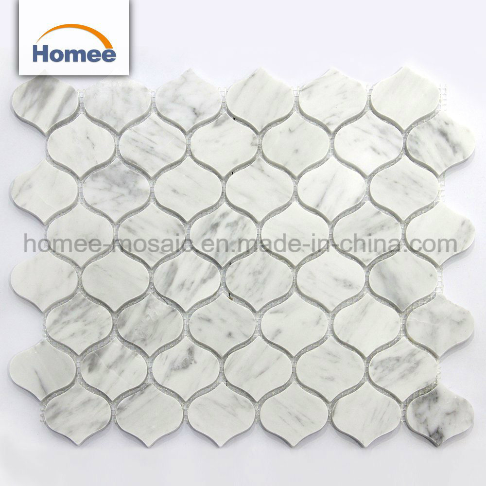 Good Quality Carrara White Bathroom Hexagon Marble Mosaic Wall Tile