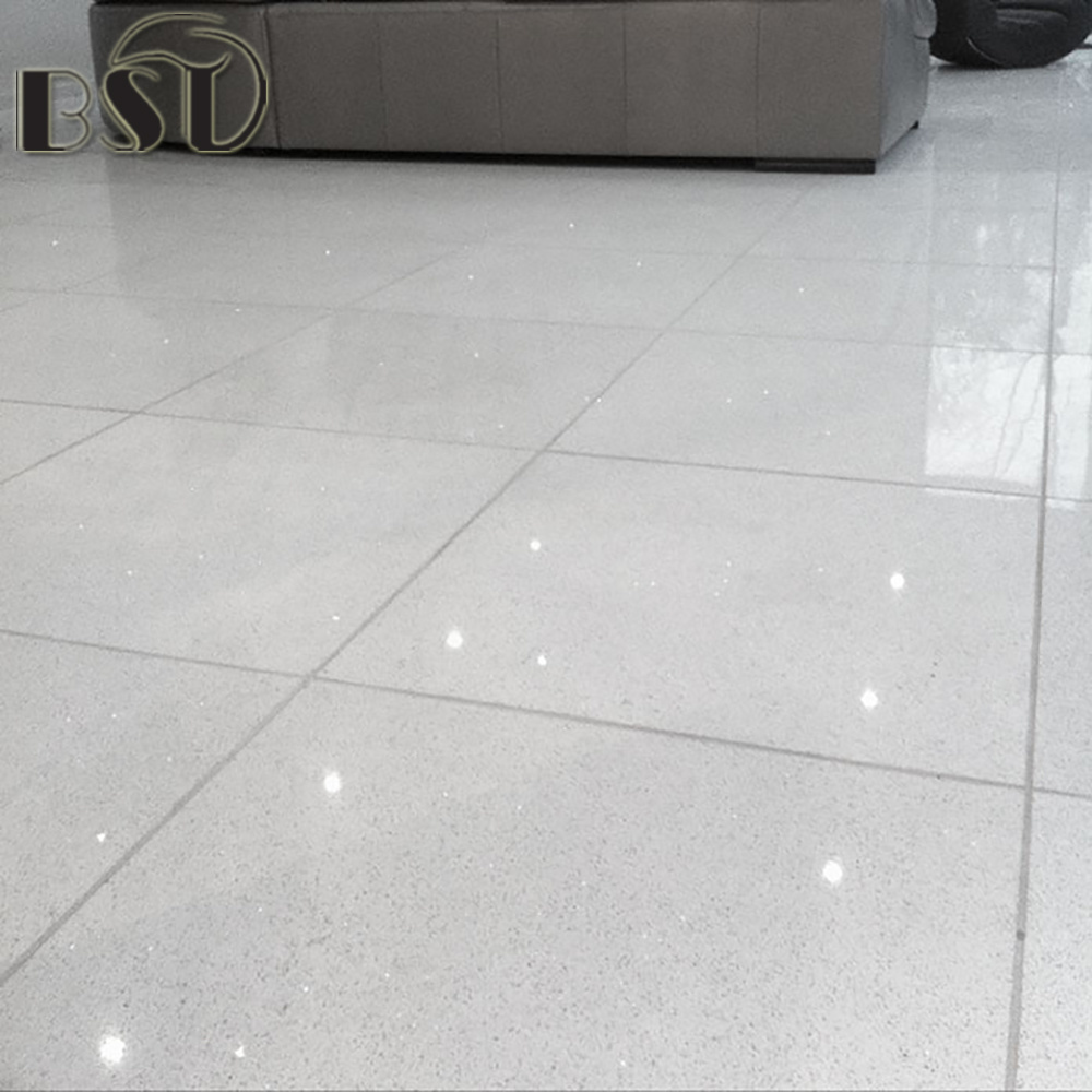 Artificial Sparkle White Quartz Stone Tile for Stair, Floor