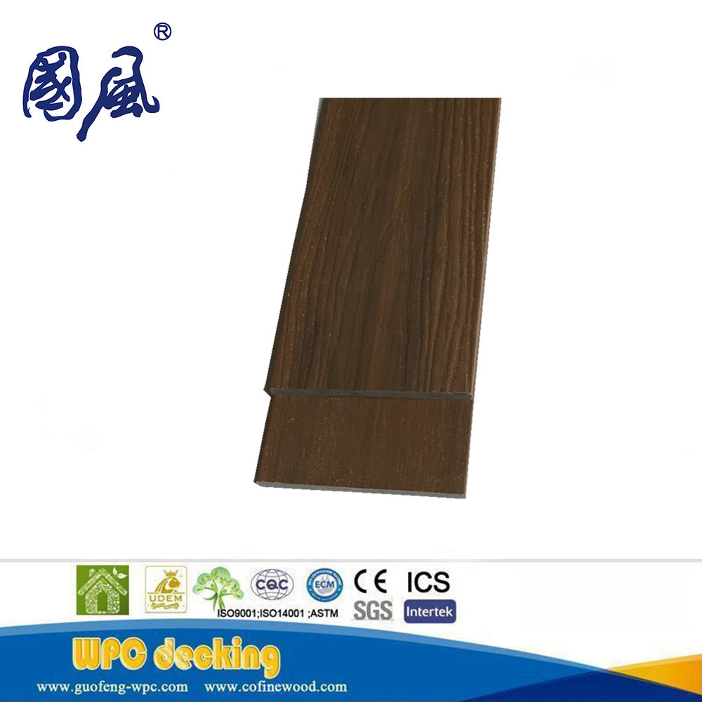 Co-Extrusion Outdoor Wood Plastic Composite Solid Decking (GB10*140mm)