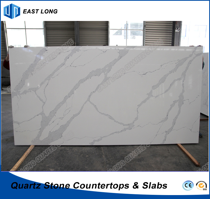 Quartz Stone Building Material for Home Decoration with High Quality (Calacatta)