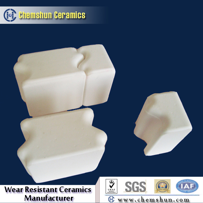 95% Al2O3 Interlocking Ceramic Blocks for Friction Resistant