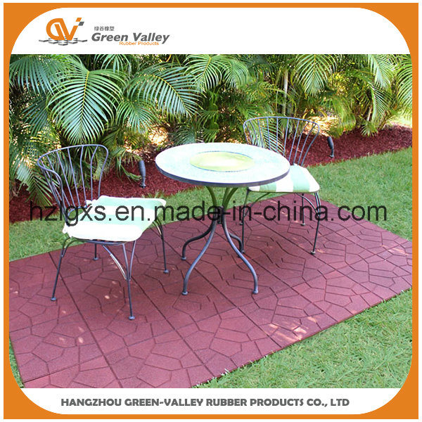 Environmental Non-Slip Outdoor Rubber Paver Floor Tiles for Patio