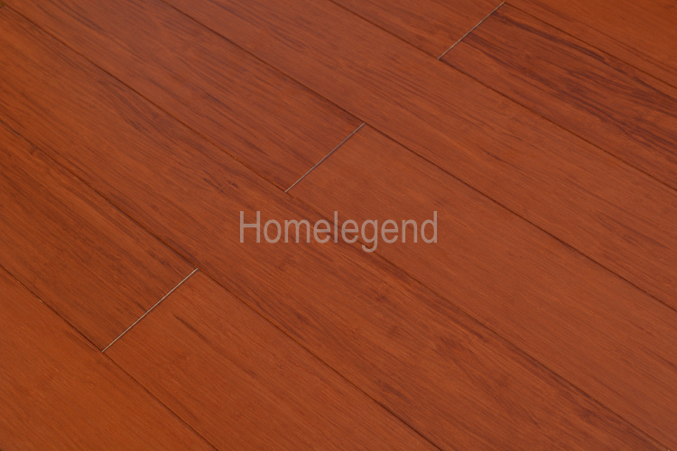 Orange Color Carbonized Strand Woven Bamboo Flooring UV Lacquer Smooth