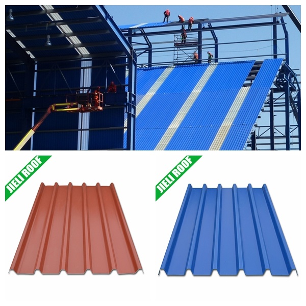 Long Span PMMA Coated Color Stable UPVC Roof Sheet