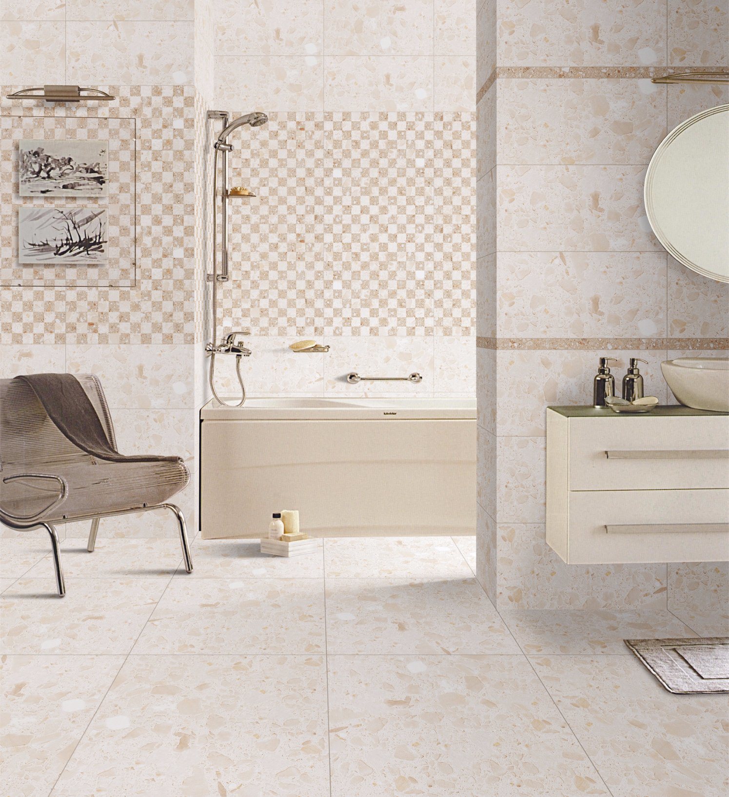New Design Ceramic Tile Porcealin Tile for Floor Bathroom Kitchen