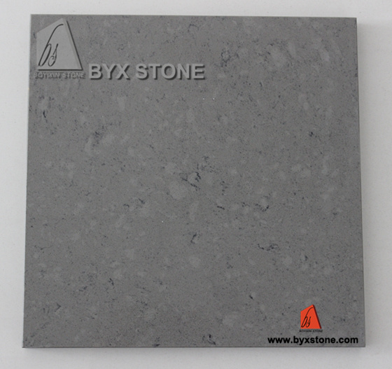 Grey Artificial Stone Quartz with Veins for Countertop, Floor Tiles