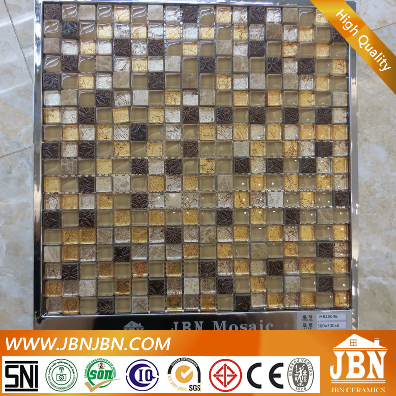Hot Sale Items Resin Mosaic and Golden Glass Mosaic (M815048)