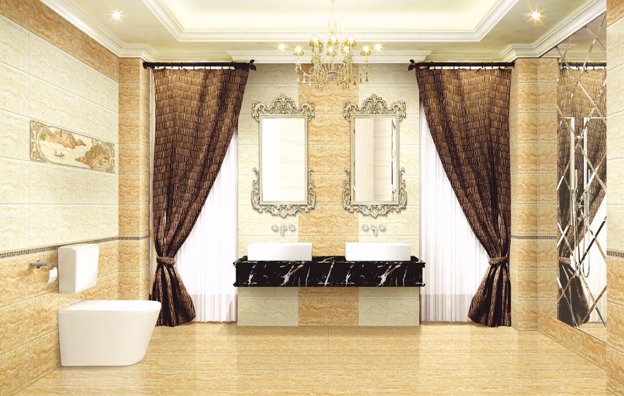 Brown Color Marble Wall Ceramic Tile