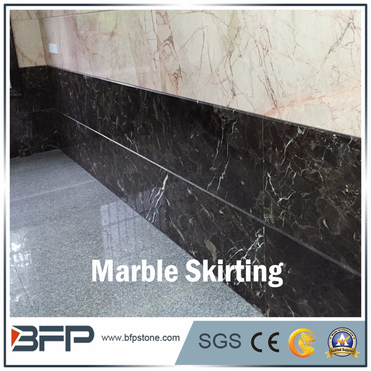 Chinese Coffee Net Vein Marble for Skirting in Home Decoration