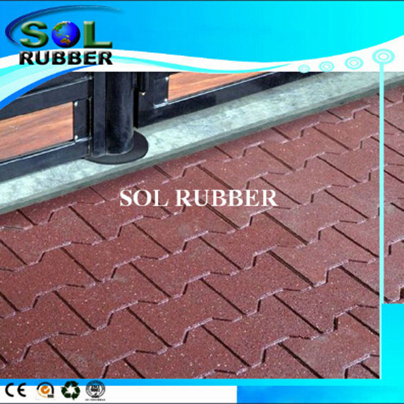 Qualified Outdoor Dog Bone Paver Rubber Flooring