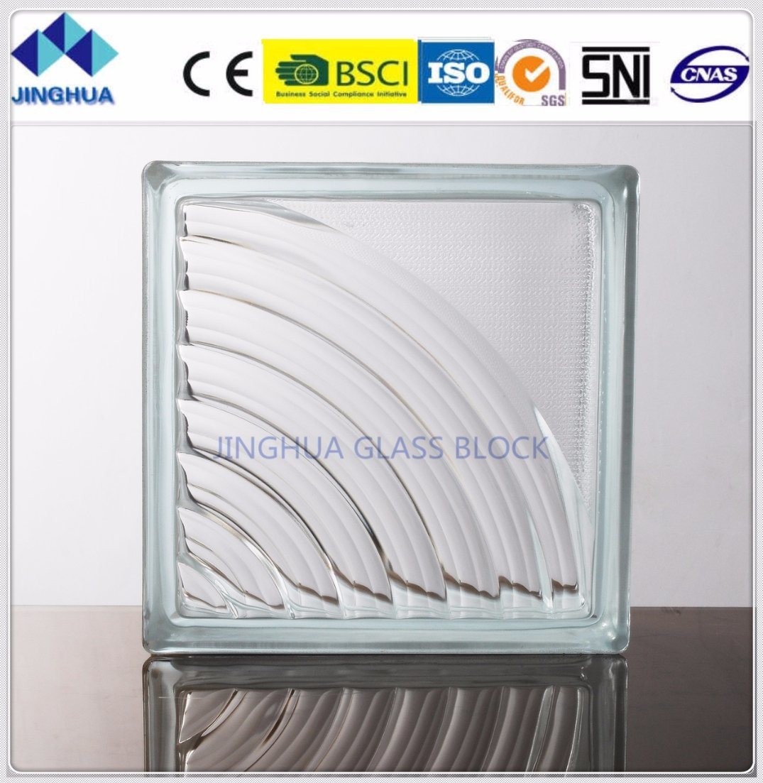 High Quality Best Price 190*190*80mm Clear Patterns Hollow Glass Block/Brick
