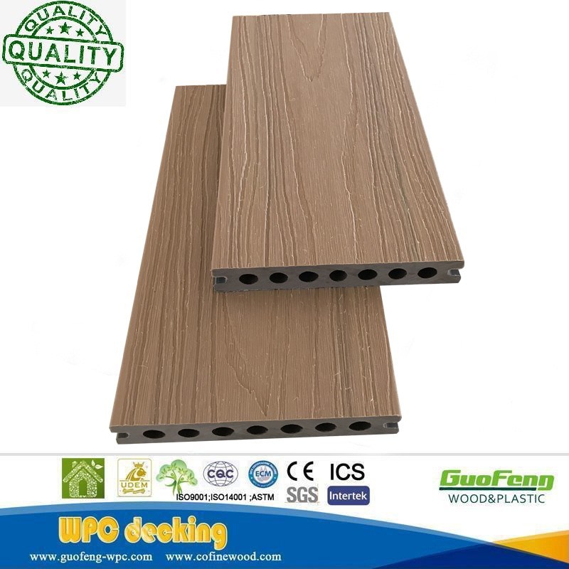 Decoration Weather-Resistant Engineered Wood Plastic Composite WPC Decking with Different Wood Grains