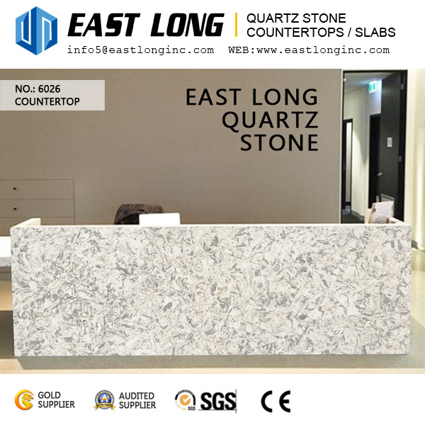 Artificial Stone Quartz Countertops with Kitchen Cabinet
