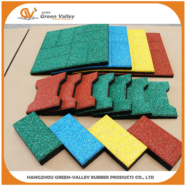 EPDM Rubber Pavers Rubber Tiles for Outdoor Playground Park Walkway