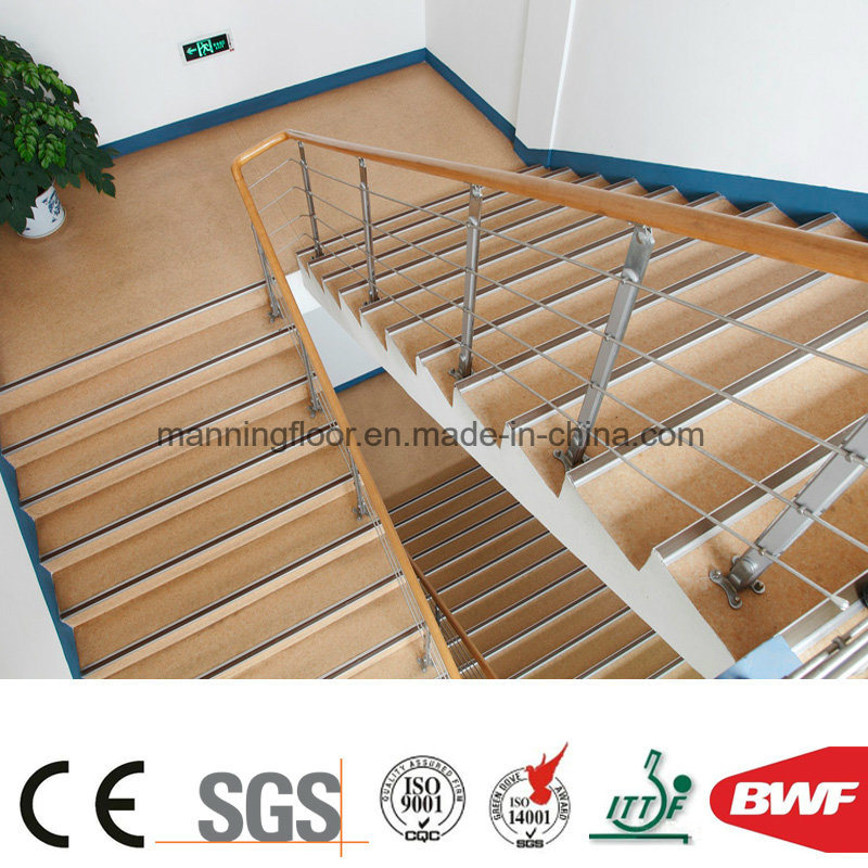 Solid Color Sand Sound Absorb Soft PVC Commercial Floor for Transport Industry 2.4mm Mr4004