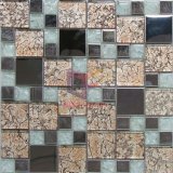 Gold Leaf Crystal with 304 Stainless Steel Mosaic Tile (CFM834)