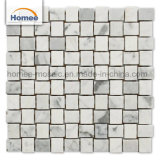 Home Decoration Natural Stone New Basketweave Floor Tile Marble Mosaic