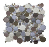 Mixed Color Slate Glass Interior Wall Tiles Irregular Mosaics