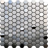 Hexgonal Shape of Silver Metal Mosaic Tile for Art Design