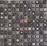 Grey Natural Pattern Glazed Ceramic Mosaic Tiles (CST081)